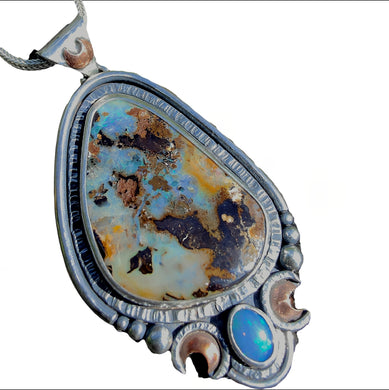 Boulder & Silverton Opal Pendant & Necklace