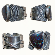 Load image into Gallery viewer, Boulder Opal Sunburst Ring