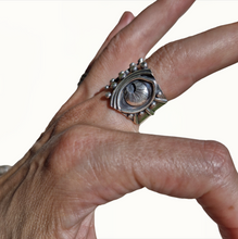 Load image into Gallery viewer, Open Band Third Eyes Cuff Ring - Made to Order