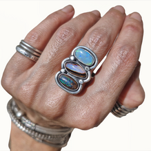 Load image into Gallery viewer, Boulder Opal &amp; Mintabie Opal Ring or Pendant