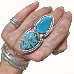 No.8 and Kingman Turquoise Ring or Pendant