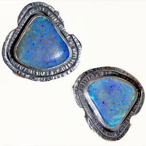 Mintabie Opal Earth Lines Ring