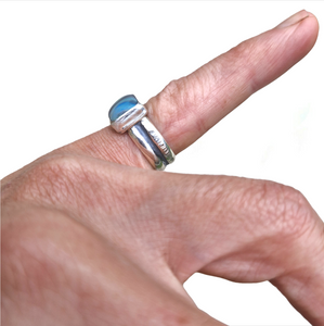 Lightning Ridge Opal Stacker Ring