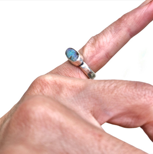 Boulder Opal Stacker Ring