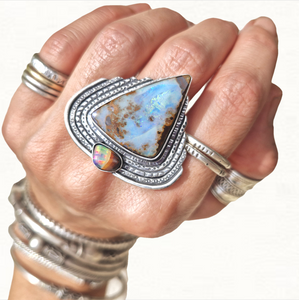 Boulder Opal Ring or Pendant