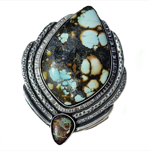 Turquoise and Boulder Opal Ring or Pendant