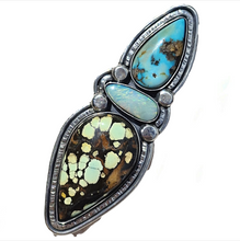 Load image into Gallery viewer, Turquoise and Mintabie Opal Ring or Pendant