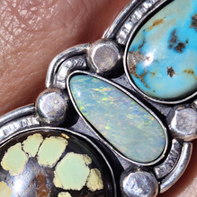 Load image into Gallery viewer, Turquoise and Mintabie Opal Ring or Pendant