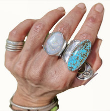 Load image into Gallery viewer, No.8 Turquoise Moon Phase Ring