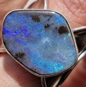 Moonphase Boulder Opal Ring