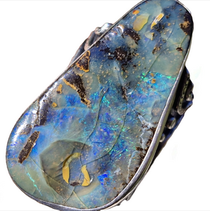 Tears of Sadness Tears of Joy Boulder Opal Ring