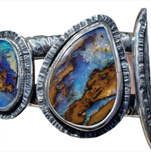 Load image into Gallery viewer, Statement Sterling Silver Boulder Opal Cuff