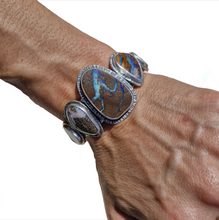 Load image into Gallery viewer, Statement Sterling Silver Boulder Opal Cuff