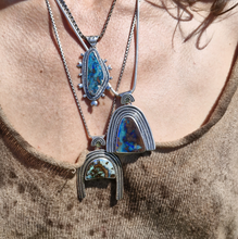 Load image into Gallery viewer, Rustic Moon Boulder Opal Pendant Necklace