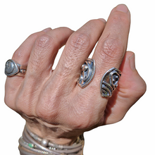 Load image into Gallery viewer, Handmade custom chunky sterling silver snake serpent ring Australia 