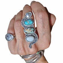 Load image into Gallery viewer, Snake Turquoise, Opal Ring or Pendant