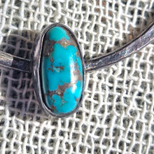 Load image into Gallery viewer, Numi Olive Turquoise Hoop 925 Silver Earrings