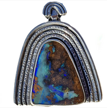 Load image into Gallery viewer, Double Rainbow Boulder Opal Necklace