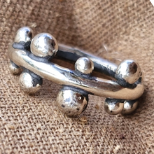 Load image into Gallery viewer, Double the dots Dotty Ring - Made to Order