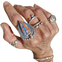 Load image into Gallery viewer, Pipe and Boulder Opal Ring or Pendant