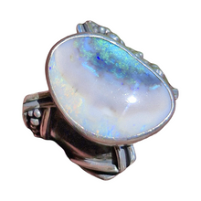 Load image into Gallery viewer, Waves of Life Lightning Ridge Ring