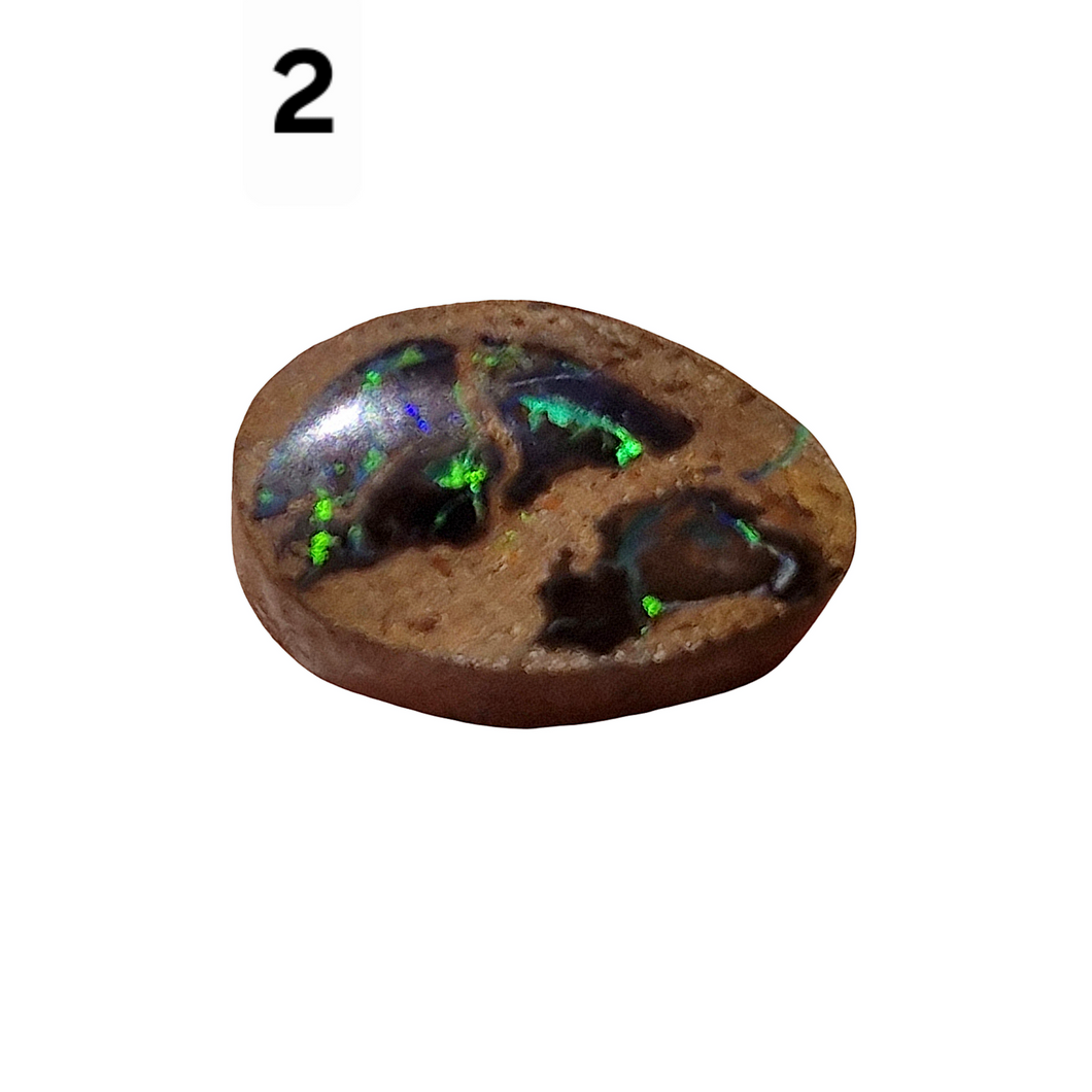 Double Dotty Boulder Opal Ring - Made to Order