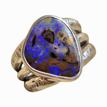 Load image into Gallery viewer, Chunky Boulder Opal Stacker Ring