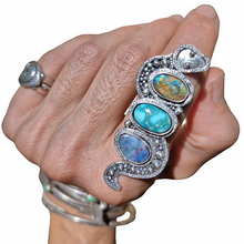 Load image into Gallery viewer, Snake Turquoise and Opal Ring or Pendant