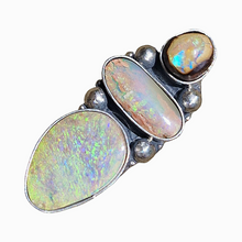 Load image into Gallery viewer, Triple Boulder Opal Ring or Pendant