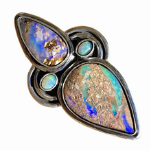 Load image into Gallery viewer, Pipe, Boulder &amp; Mintabie Opal Ring or Pendant