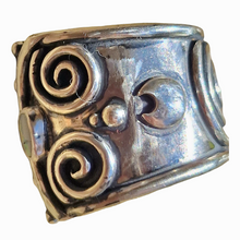 Load image into Gallery viewer, Double Mintabie Opal Spirals and Moons Ring