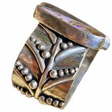Load image into Gallery viewer, Double Boulder Opal Earth Lines Ring