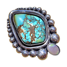 Load image into Gallery viewer, Turquoise and Mintabie Opal Ring or Pendant