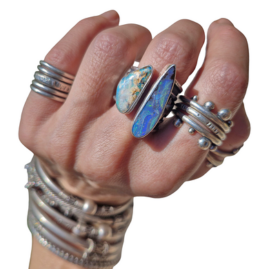 Boulder Opal Stars & Moon Magic Ring