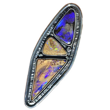 Load image into Gallery viewer, Triple Triangle Boulder Opal Ring or Pendant