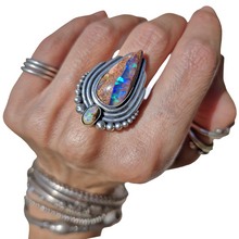 Load image into Gallery viewer, Pipe and Boulder Opal Ring or Pendant