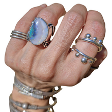 Load image into Gallery viewer, Waves of Life Lightning Ridge Ring