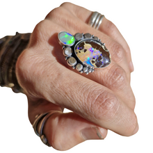 Load image into Gallery viewer, Boulder Opal and Lightning Ridge Opal Chunky Dots Ring or Pendant