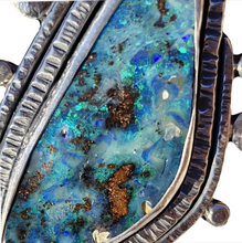 Load image into Gallery viewer, Rustic Moon Boulder Opal Pendant Necklace