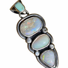 Load image into Gallery viewer, Boulder Opal, Mintabie Opal and Royston Turquoise Pendant