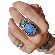 Load image into Gallery viewer, Boulder Opals and Spirals Ring or Pendant