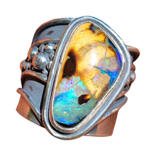 Load image into Gallery viewer, Waves of Life Boulder Opal Ring