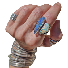 Load image into Gallery viewer, Boulder Opal Stars &amp; Moon Magic Ring