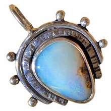 Load image into Gallery viewer, Boulder Opal Dotty Borders Pendant