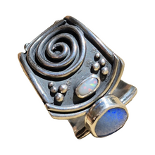 Load image into Gallery viewer, Boulder &amp; Mintabie Opal Spirals Ring