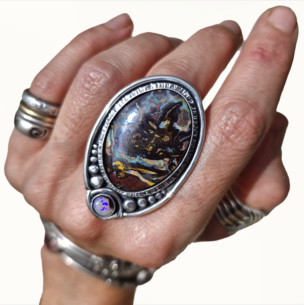 Boulder Opal Ring or Pendant