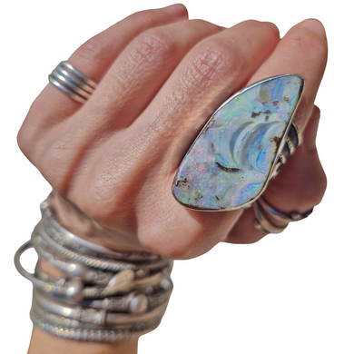 Boulder Opal Stars & Moon Magic Ring
