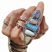 Load image into Gallery viewer, Handmade custom sterling silver australian boulder opal ring pendant