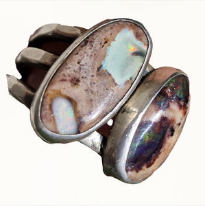 Mexican Opal Triple Band Ring