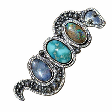 Load image into Gallery viewer, Snake Turquoise and Opal Ring or Pendant